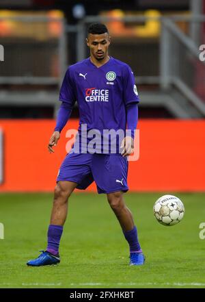 UTRECHT, PAYS-BAS - MAI 19 : Alessio da Cruz du FC Groningen pendant le match néerlandais Eredivisiie entre le FC Utrecht et le FC Groningen à Galgenwaard St Banque D'Images