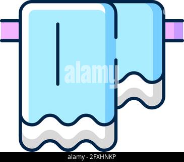 Icône de couleur RVB de l'essuie-tout suspendu Illustration de Vecteur
