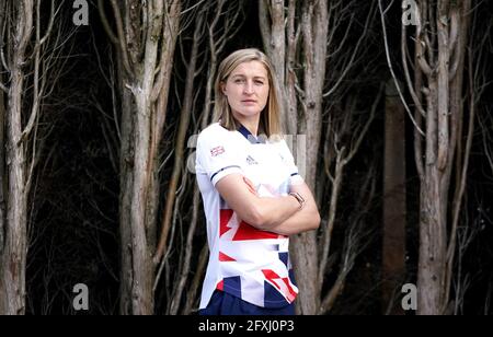 Team GB et Ellen White de Manchester City lors de l'annonce de l'équipe de football féminine Team GB Tokyo 2020 aux jardins botaniques de Birmingham. Date de la photo: Jeudi 27 mai 2021. Banque D'Images