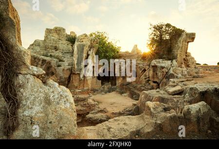 Tombeaux des Rois, parc archéologique de Paphos, Chypre Banque D'Images