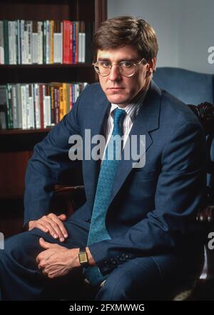 WASHINGTON, DC, Etats-Unis, 5 DÉCEMBRE 1994 - Stephen Moore, au CATO Institute. Banque D'Images