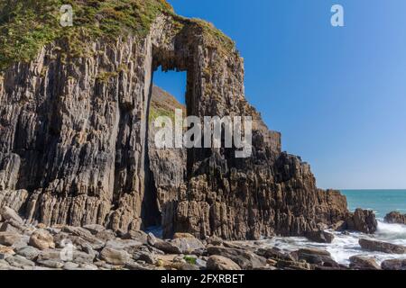 Church Doors Cove, Skrinkle Haven, Pembrokeshire Coast, pays de Galles, Royaume-Uni, Europe Banque D'Images