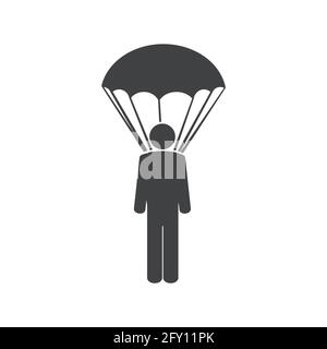 Télévision parachutiste icône vecteur isolé sur fond blanc. Illustration de Vecteur