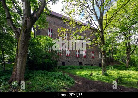 Allemagne, Oberhausen, Oberhausen-Holten, région de la Ruhr, Basse-Rhin, Rhénanie-du-Nord-Westphalie, NRW, château de Holten, ancien château amarré, Moyen âge Banque D'Images