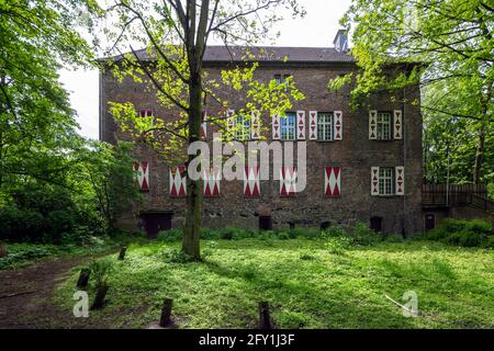 Allemagne, Oberhausen, Oberhausen-Holten, région de la Ruhr, Basse-Rhin, Rhénanie-du-Nord-Westphalie, NRW, château de Holten, ancien château amarré, Moyen âge Banque D'Images