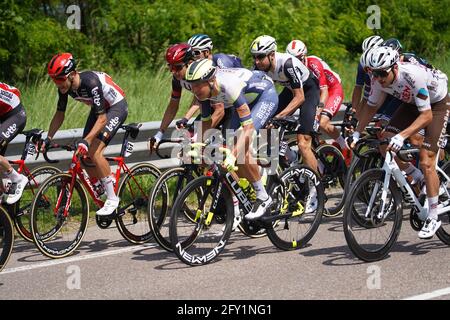 Giro d'Italia, course sur route, 18e étape, Rovereto, Italie, Commencez au km 0 le 27 mai 2021. Banque D'Images