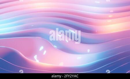 arrière-plan abstrait de rendu 3d. Magnifiques vagues arc-en-ciel. Illustration numérique pour fonds d'écran, affiches et couvertures. Banque D'Images