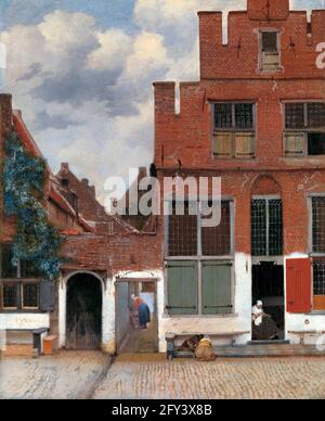 Vermeer. Vue sur les maisons de Delft surnommée la petite rue par Johannes Vermeer (1632-1675), huile sur toile, c. 1658