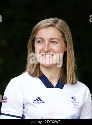 Team GB et Ellen White de Manchester City lors de l'annonce de l'équipe de football féminine Team GB Tokyo 2020 aux jardins botaniques de Birmingham. Date de la photo: Jeudi 27 mai 2021. Banque D'Images