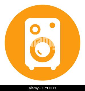 Icône de glyphe blanc plat de la colonne de musique. Symbole graphique pour la conception, le logo, l'application, l'interface utilisateur du site Web et des applications audio et musicales Illustration de Vecteur