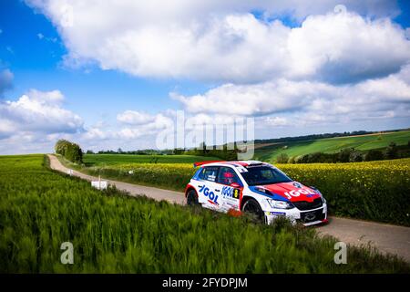 08 ROUILLARD Patrick, BARRAGE VAN NHINH Damien, Rouillard Patrick, Skoda Fabia, action pendant le Rallye du Touquet 2021, 1er tour du Championnat de France des Rallyes 2021, du 27 au 29 mai au Touquet, France - photo Damien Saulnier / DPPI Banque D'Images