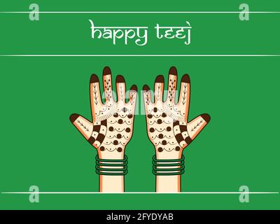 Festival indien Teej Illustration de Vecteur