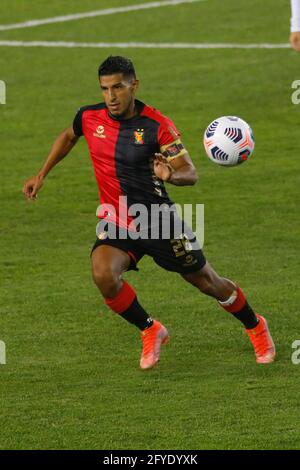 Lima, Pérou. 27 mai 2021. Alexis Arias lors d'un match entre Melgar (PER) et Metropolitanos FC (VEN) joué au Monumental U Stadium, à Lima, Pérou. Jeu valable pour le groupe D, sixième tour de la phase de groupe de CONMEBOL Sulamericana 2021. Crédit: Ricardo Moreira/FotoArena/Alay Live News Banque D'Images