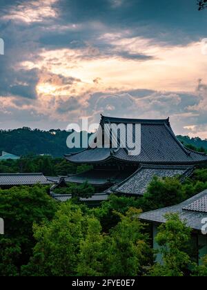 Vue du temple de Kounji du chemin du philosophe (Tetsugaku no michi), Kyoto, Japon Banque D'Images