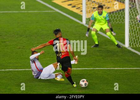 Lima, Pérou. 27 mai 2021. Joel Sanchez lors d'un match entre Melgar (PER) et Metropolitanos FC (VEN) joué au Monumental U Stadium, à Lima, Pérou. Jeu valable pour le groupe D, sixième tour de la phase de groupe de CONMEBOL Sulamericana 2021. Crédit: Ricardo Moreira/FotoArena/Alay Live News Banque D'Images