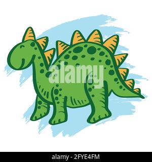 Affiche de dinosaure. T-shirt mignon dinosaure drôle monstres à imprimé enfants Banque D'Images