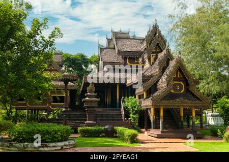 La résidence du moine, Siam antique, Bangkok, Thaïlande Banque D'Images