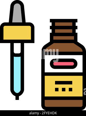 illustration du vecteur de l'icône de couleur de la phytothérapie essentielle Illustration de Vecteur