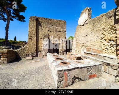 Grande Taberna (Grande Taverne) - ruines d'Herculanum, Italie Banque D'Images