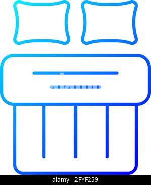 Icône de vecteur linéaire de gradient à lit double Illustration de Vecteur