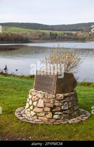 Mémorial à ceux qui ont perdu la vie pendant la Seconde Guerre mondiale de la base navale américaine de Rosneath, en Écosse Banque D'Images