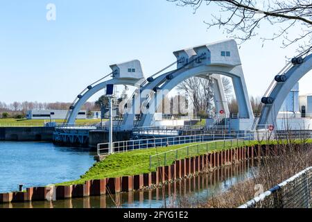 Vue panoramique du complexe Sluice, Utrecht, pays-Bas Banque D'Images