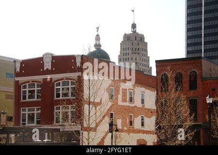 Bâtiments du centre-ville de fort Wayne, IN, États-Unis Banque D'Images