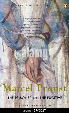 Couverture de livre 'à la recherche du temps perdu, du prisonnier et du fugitif' de Marcel Proust. Banque D'Images