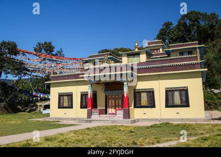 Vue sur Nagi Gompa, Parc national de Shivapuri, Katmandou, Népal. Banque D'Images