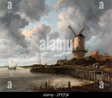 Jacob van Ruisdael. Peinture intitulée 'le Moulin à Wijk bij Duurstede' par le peintre néerlandais de l'âge d'Or, Jacob Isaackszoon van Ruisdael (c. 1629- 1682), huile sur toile, c. 1668-70 Banque D'Images