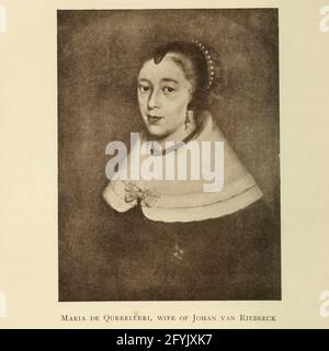 Maria de Querelleri, épouse de Johan (Jan) van Riebeeck du Livre ' Old Cape Colony; une chronique de ses hommes et maisons de 1652-1806 ' par Trotter, Alys Fane (Keatinge), Mme Date de publication 1903 publié par Westminster : A. Constable & co., ltd. Banque D'Images