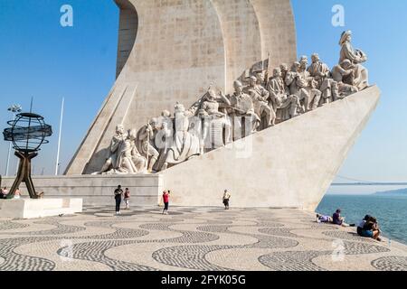 LISBONNE, PORTUGAL - 11 OCTOBRE 2017 : monument Padrao dos Descobrimentos Discoveries à Lisbonne, Portugal Banque D'Images