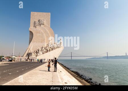 LISBONNE, PORTUGAL - 11 OCTOBRE 2017 : monument Padrao dos Descobrimentos Discoveries à Lisbonne, Portugal Banque D'Images