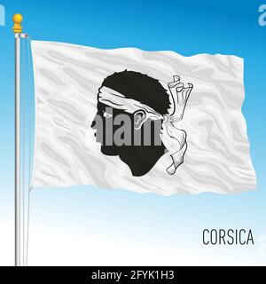 Drapeau régional Corse, France, Union européenne, illustration vectorielle Illustration de Vecteur