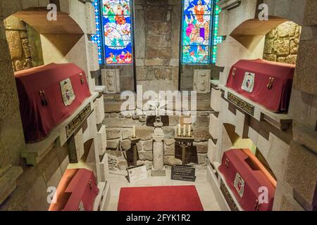 BRAGA, PORTUGAL - 15 OCTOBRE 2017 : tombeaux de la cathédrale se à Braga, Portugal Banque D'Images