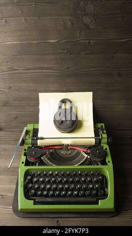 bannière verticale du concept de création de bloc de l'auteur Banque D'Images