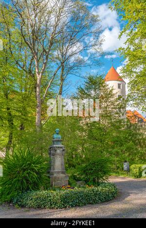 Abraham Gottlob Werner Memorial à Albertpark, Freiberg, Saxe, Allemagne Banque D'Images