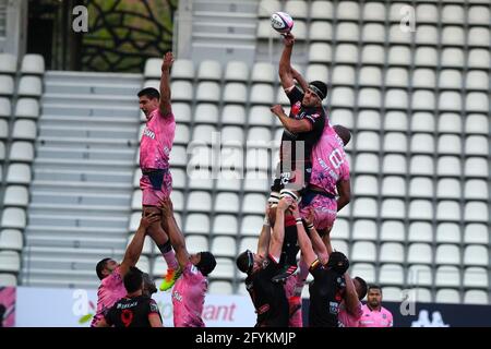 Paris, France. 29 mai 2021. Lyon Flanker DYLAN CRETIN en action pendant le championnat de rugby français Top 14 entre Stade Francais et Lyon LOU au stade Jean Bouin à Paris - France.Stade Francais a gagné 46:27 Credit: Pierre Stevenin/ZUMA Wire/Alay Live News Banque D'Images