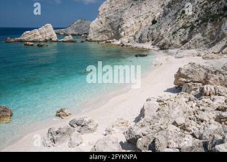 Petani Beach à Kefalonia, Iles Ioniennes, Grèce Banque D'Images