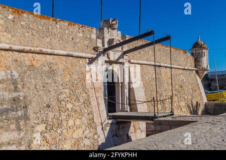 Fortaleza da Ponta da Bandeira forteresse à Lagos, Portugal. Banque D'Images