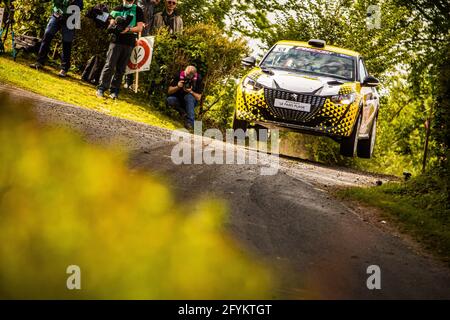 53 Taveneau Sam, masse Elodie, pH SPORT par GT2i, Peugeot 208 VTI, action pendant le Rallye du Touquet 2021, 1er tour du Championnat de France des Rallyes 2021, du 27 au 29 mai au Touquet, France - photo Bastien Roux / DPPI Banque D'Images