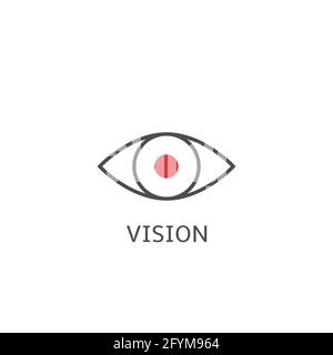 Élément de l'icône de photographie pour le concept mobile et les applications Web. Les yeux rouges fins peuvent être utilisés pour le Web et les mobiles. Icône de ligne. Icône Contour Illustration de Vecteur