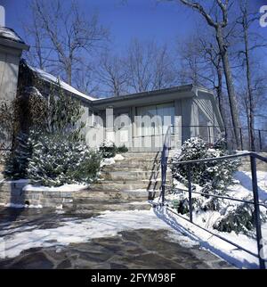 Aspen Lodge, la résidence présidentielle à Camp David dans le comté de Frederick, Maryland. Banque D'Images