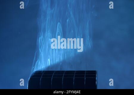 Chauffage électrique dans l'obscurité Banque D'Images