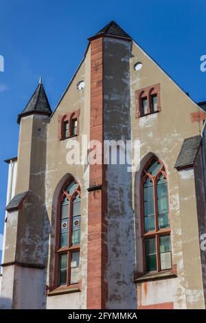 Façade d'une ancienne église à Mayence, Allemagne Banque D'Images