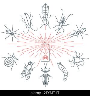 Parasites courants, illustration conceptuelle Banque D'Images