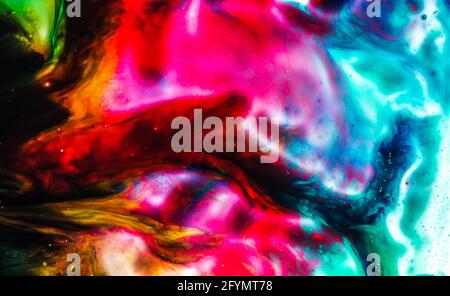 Arrière-plan aquarelle abstrait avec couleurs mélangées Banque D'Images