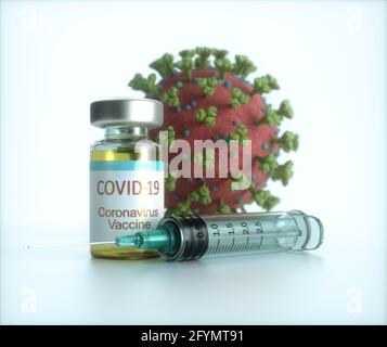 Vaccin Covid-19, image conceptuelle Banque D'Images