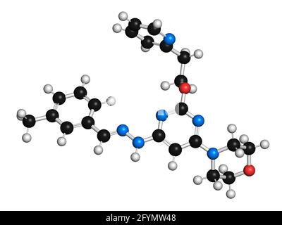 Molécule de médicament Apilimod, illustration Banque D'Images