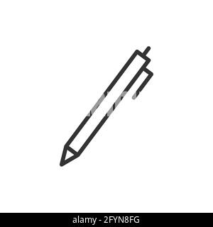 Icône du stylet. Symbole commercial. Silhouette noire crayon. Illustration vectorielle isolée sur blanc Illustration de Vecteur